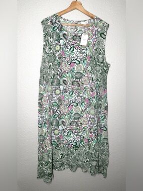NWT J. Jill Mojito Leaf Dress Women’s Size 2X